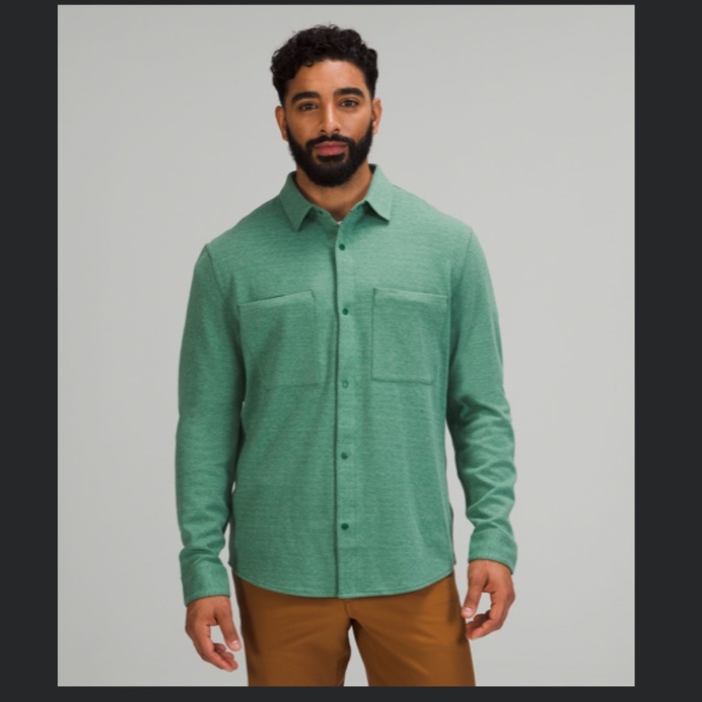 Lululemon SOFT KNIT OVERSHIRT Heathered Everglade Green